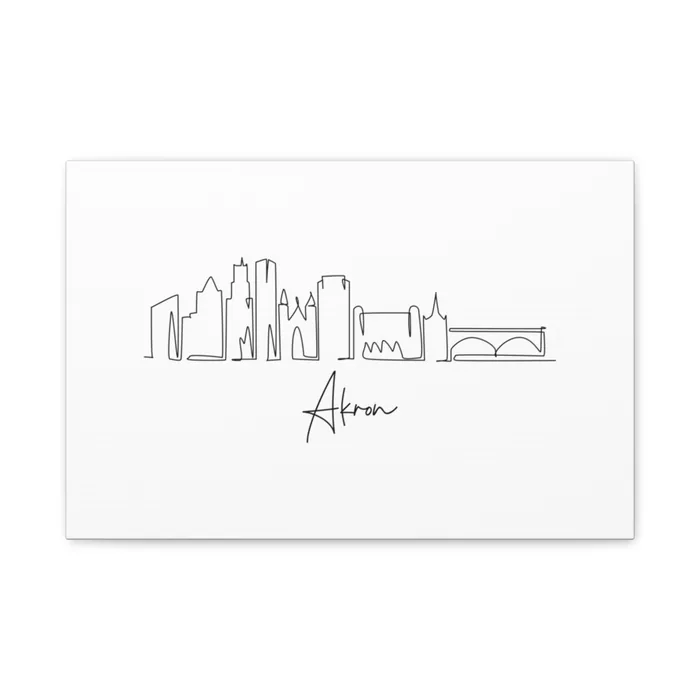 Akron Skyline Canvas Print