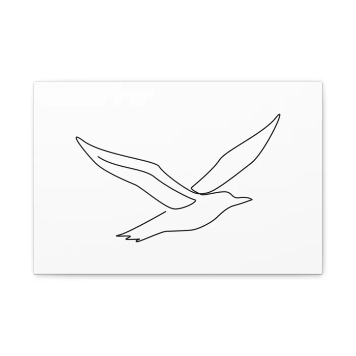 Albatross One Line Art Canvas Print