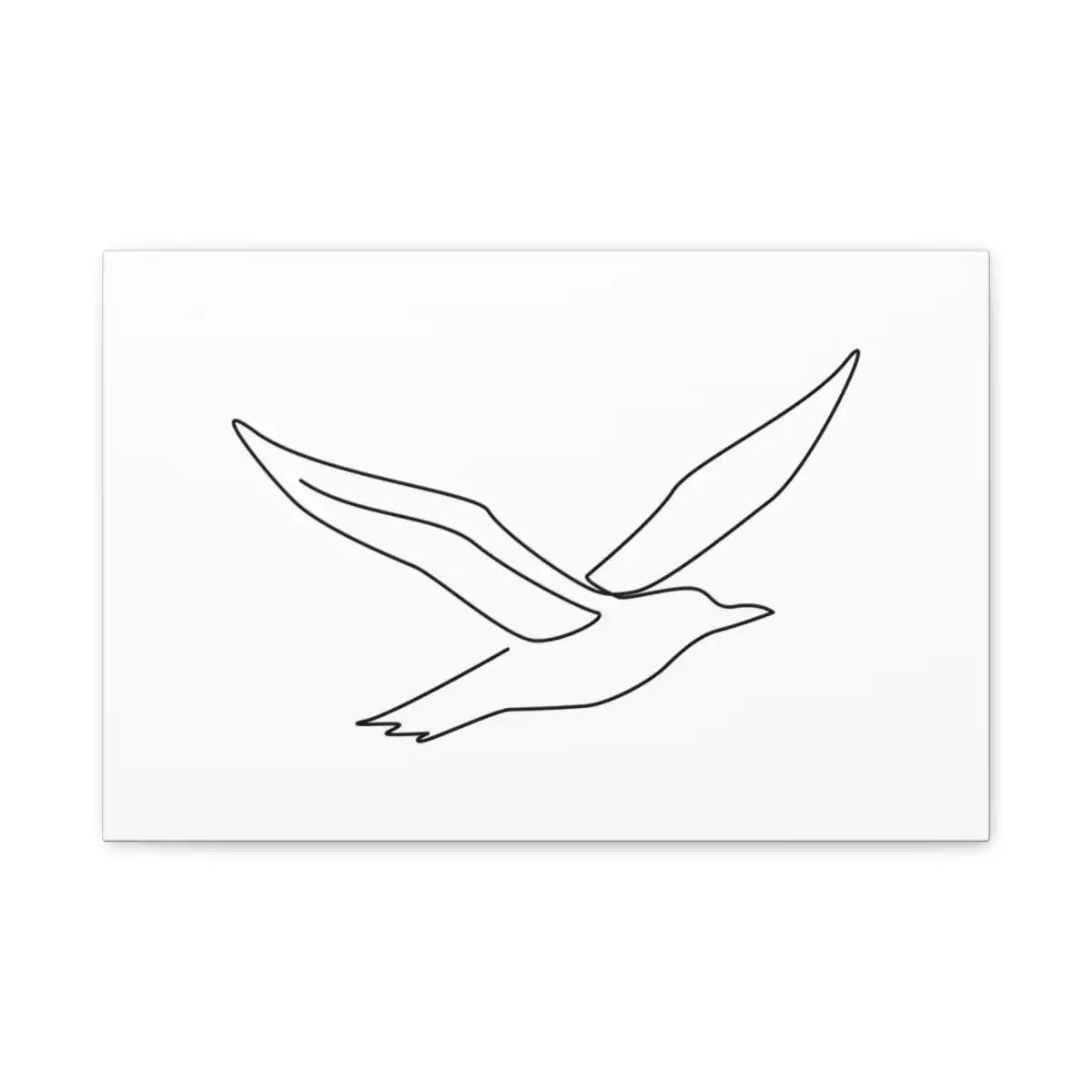 Albatross One Line Art Canvas Print