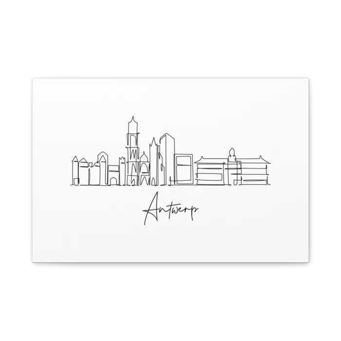 Antwerp Skyline Canvas Print