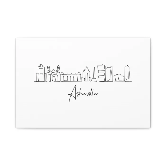 Asheville Skyline Canvas Print