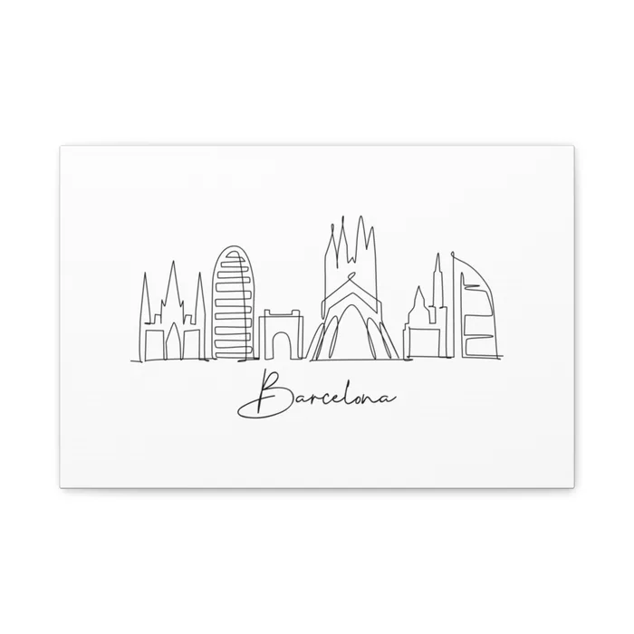 Barcelona Skyline Canvas Print