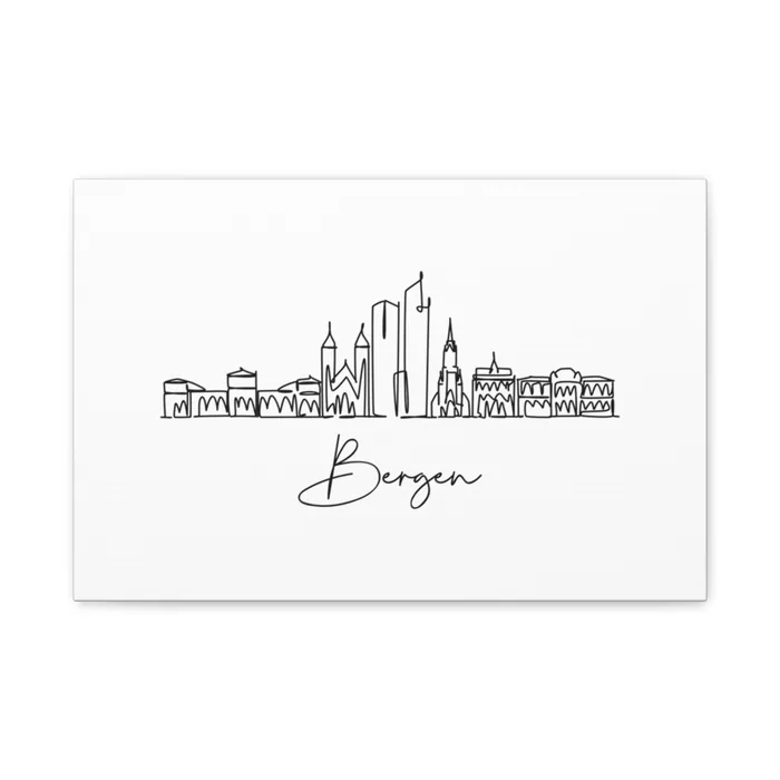 Bergen Skyline Canvas Print