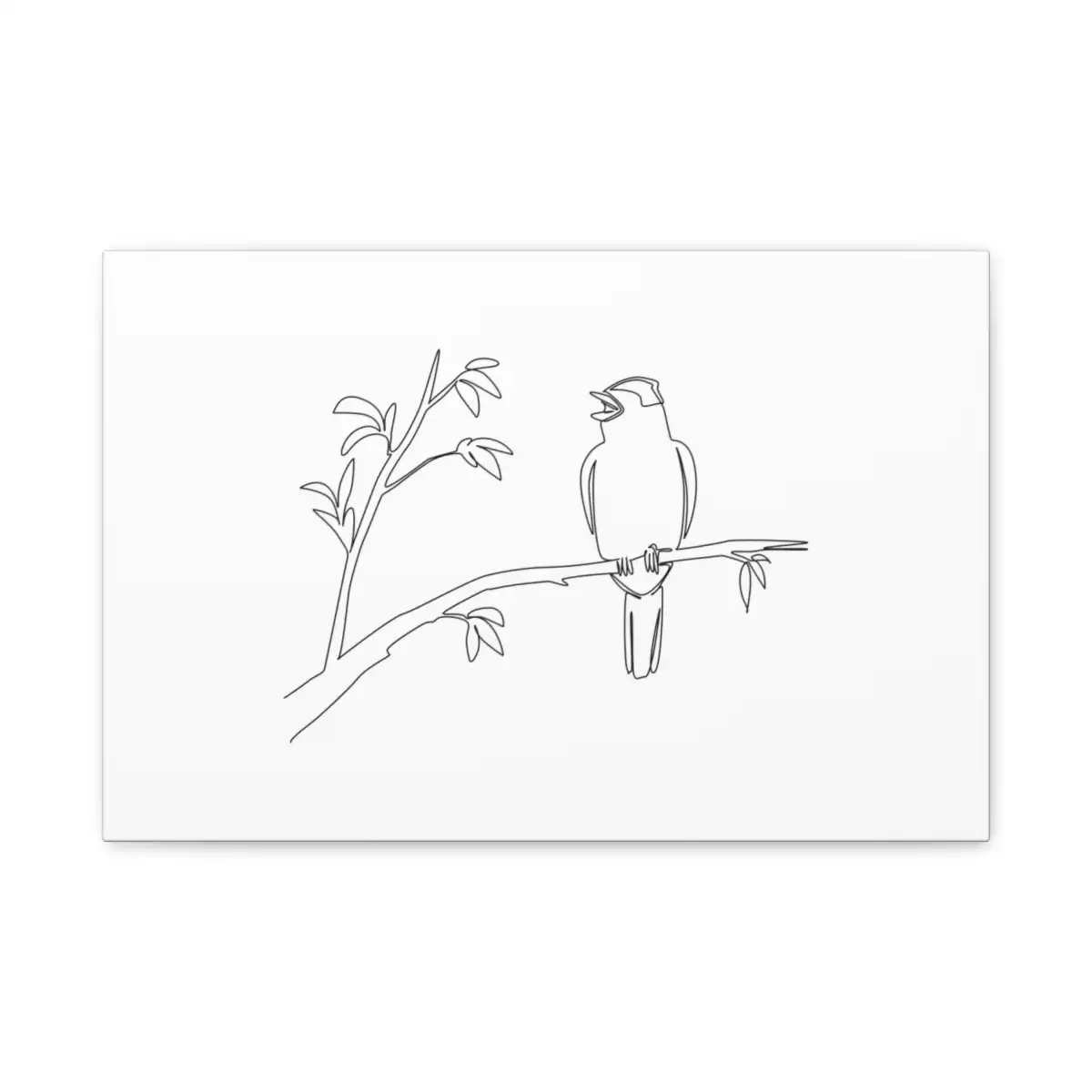 Blackcap One Line Art Canvas Print