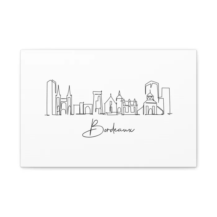 Bordeaux Skyline Canvas Print
