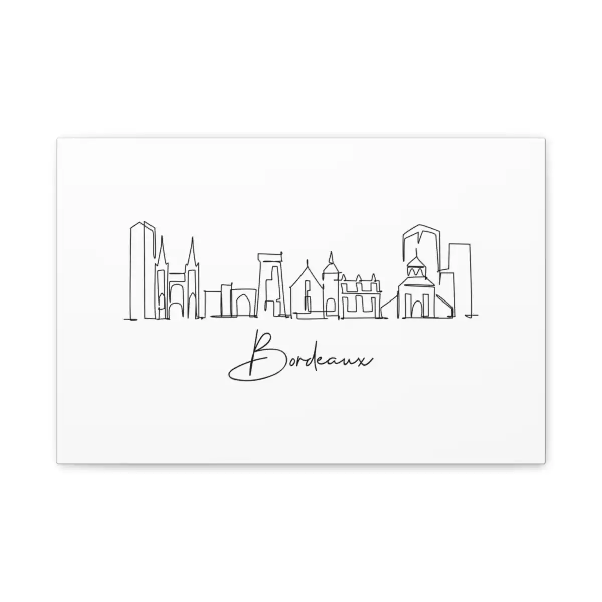 Bordeaux Skyline Canvas Print