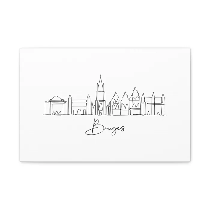 Bruges Skyline Canvas Print