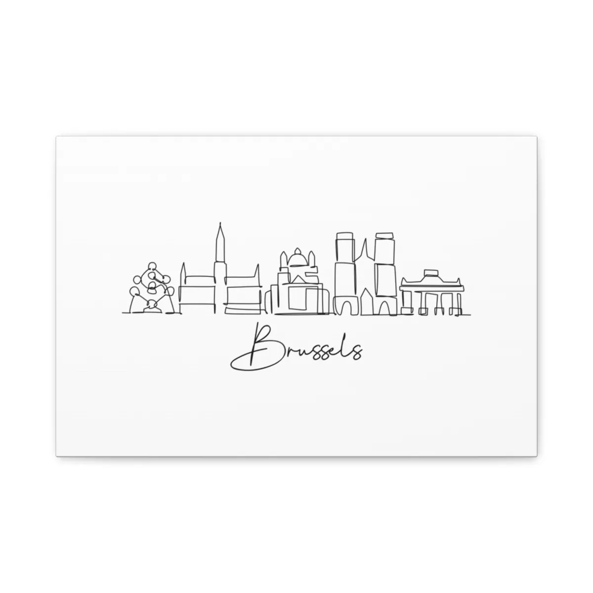 Brussels Skyline Canvas Print