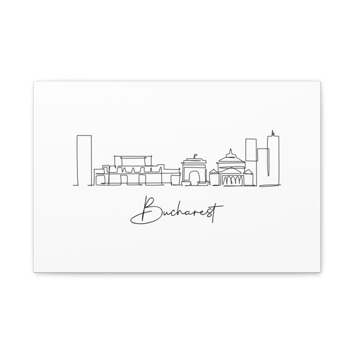 Bucharest Skyline Canvas Print