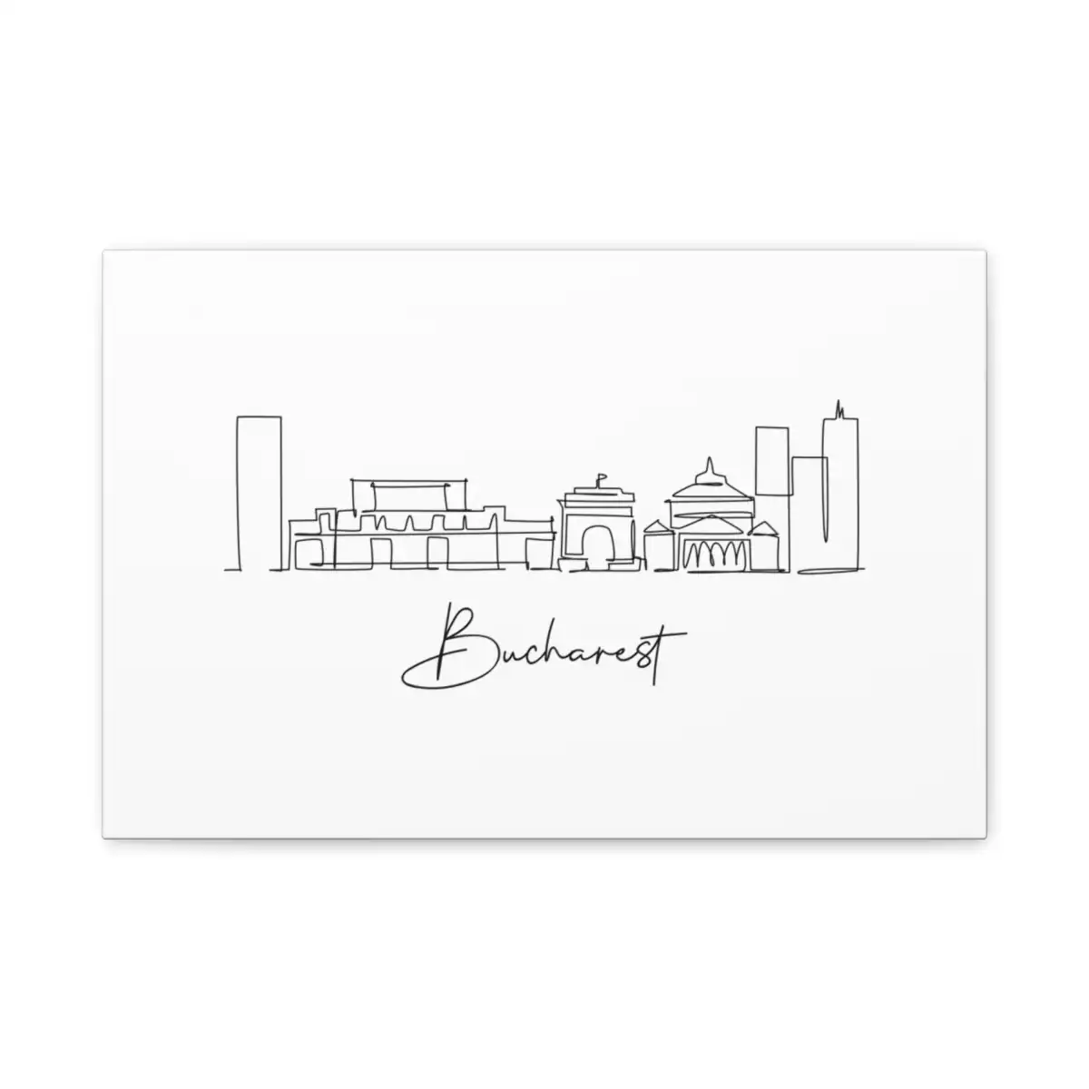 Bucharest Skyline Canvas Print