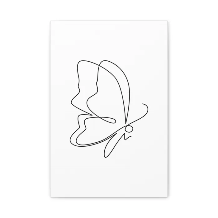 Butterfly One Line Art Canvas Print