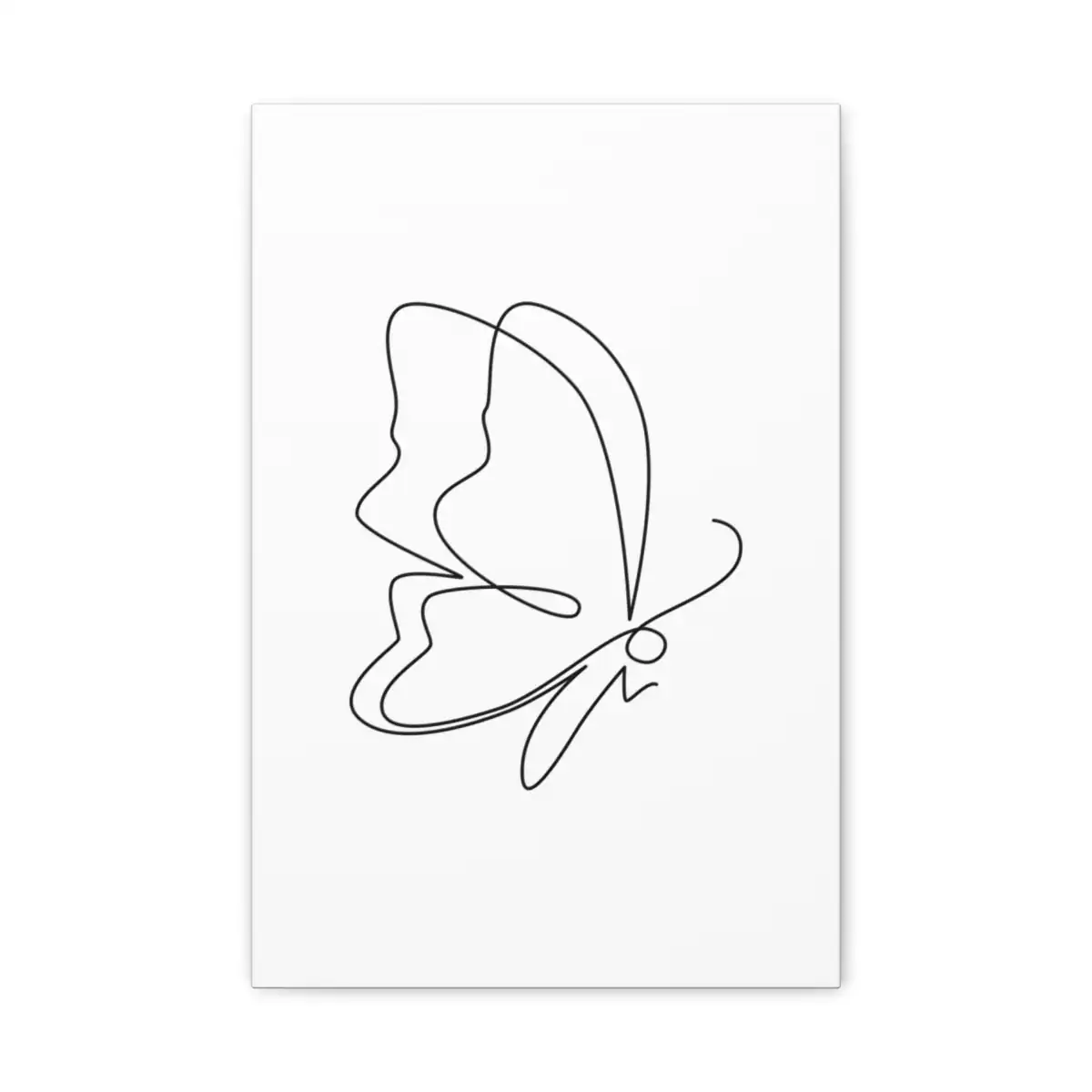 Butterfly One Line Art Canvas Print
