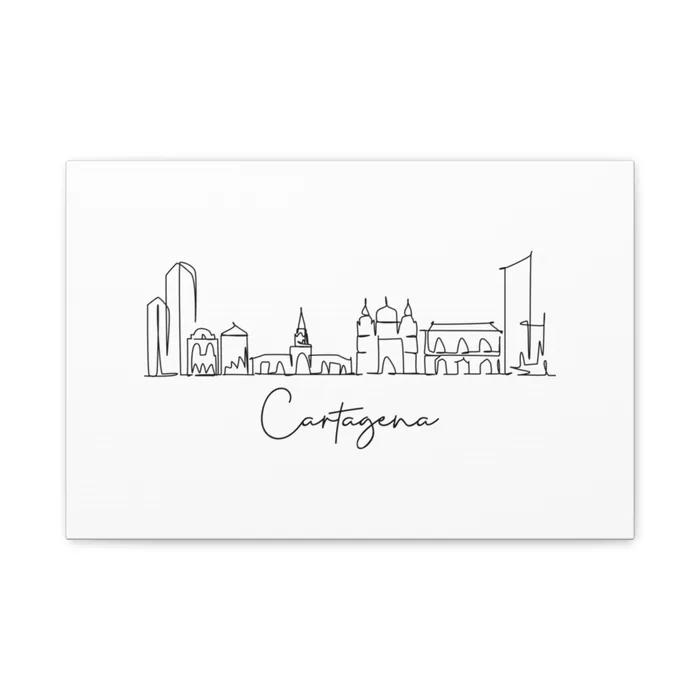 Cartagena Skyline Canvas Print