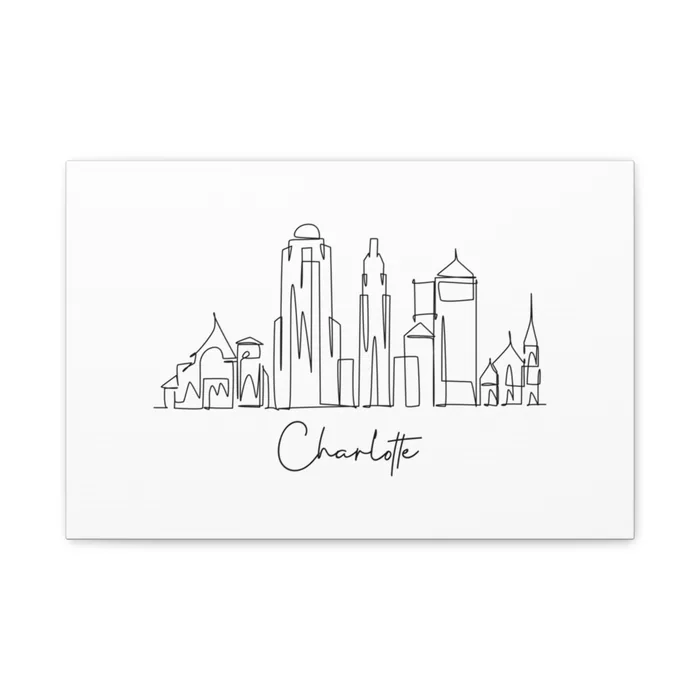 Charlotte Skyline Canvas Print