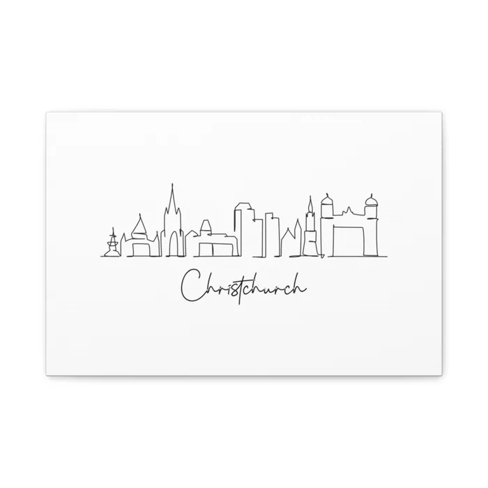 Christchurch Skyline Canvas Print