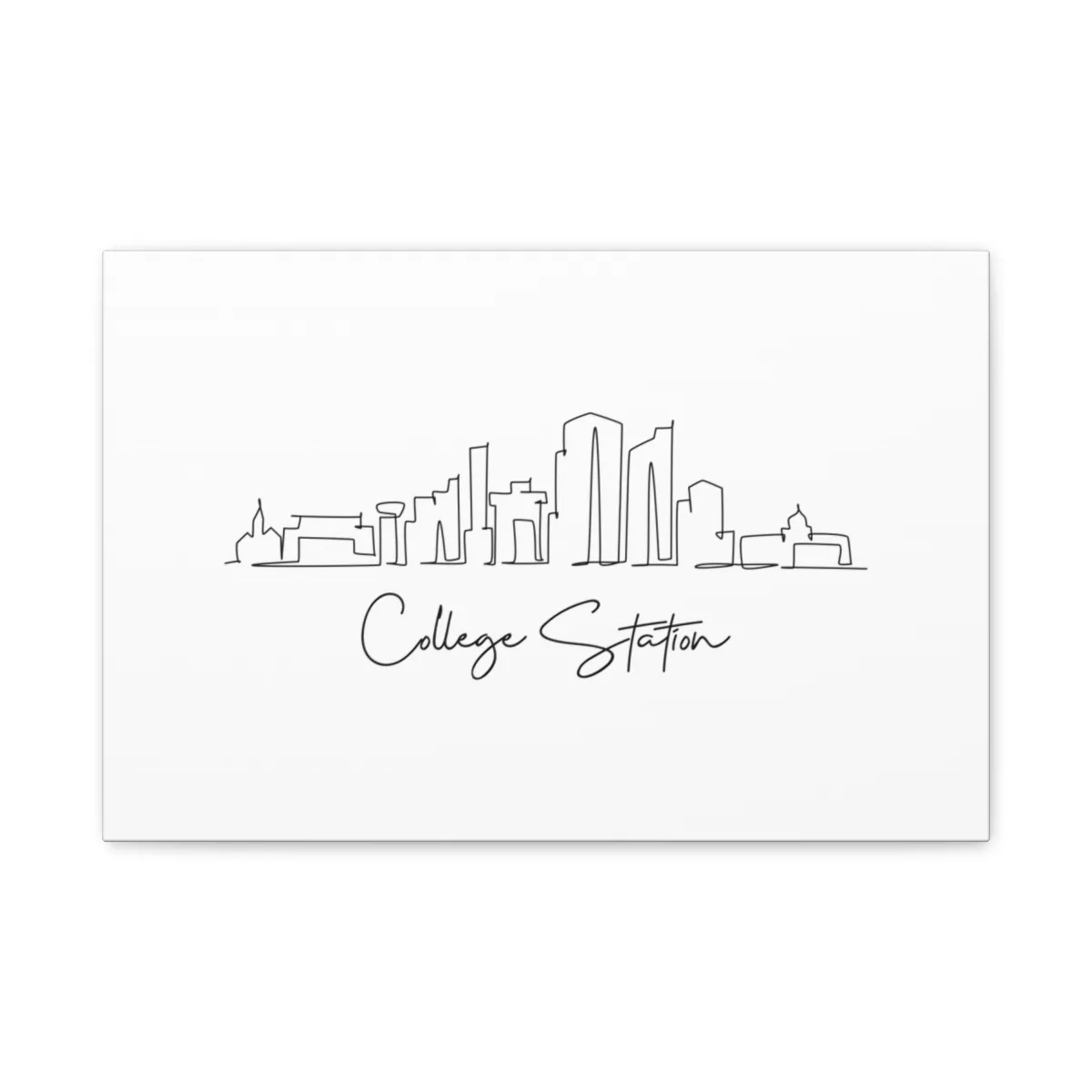 College Station Skyline Canvas Print