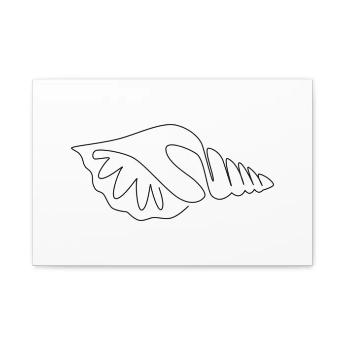 Conch Shell One Line Art Canvas Print
