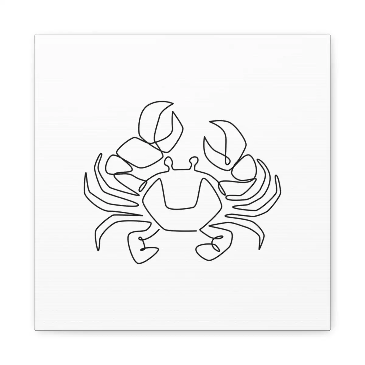 Crab One Line Art Canvas Print