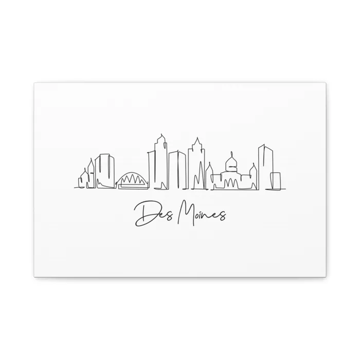 Des Moines Skyline Canvas Print
