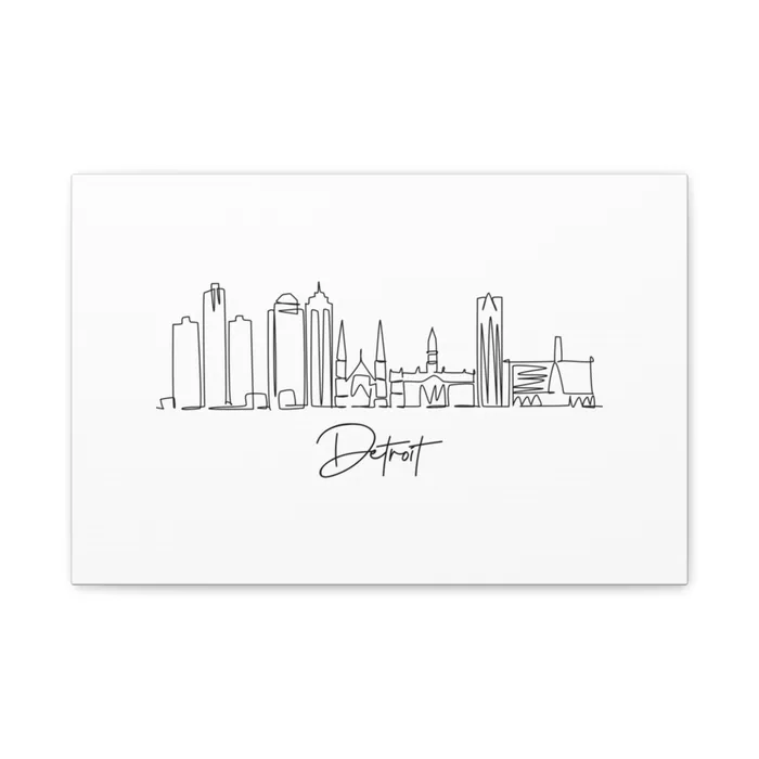 Detroit Skyline Canvas Print