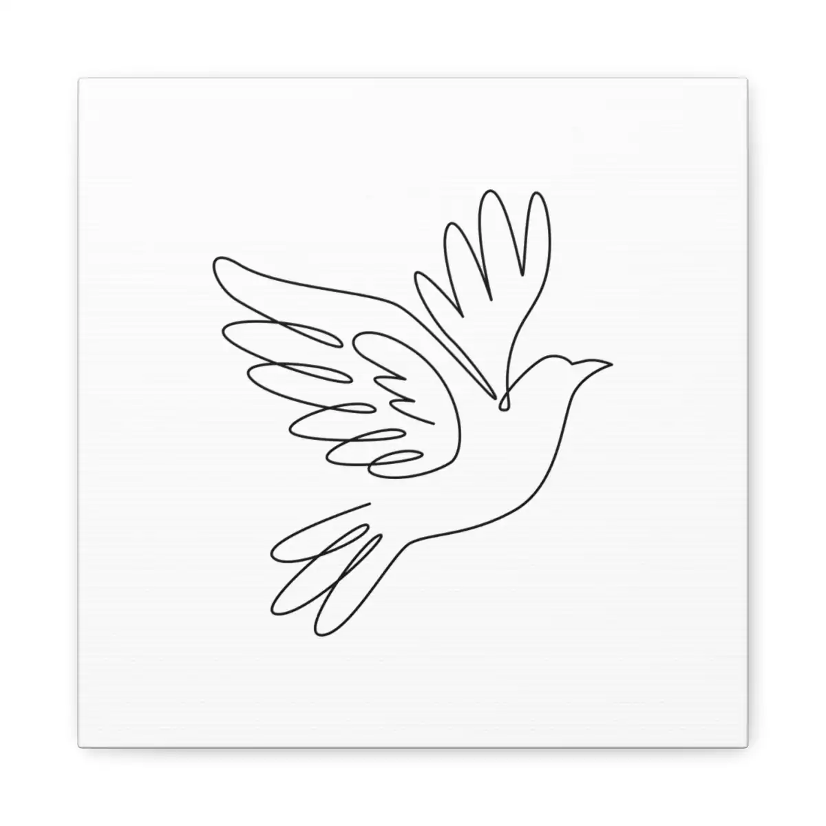 Dove One Line Art Canvas Print