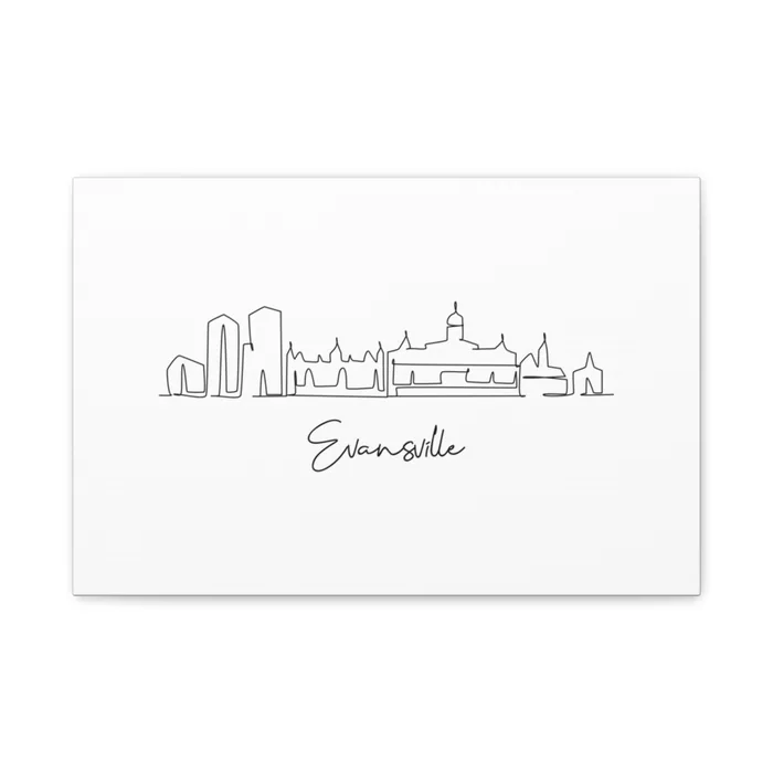Evansville Skyline Canvas Print