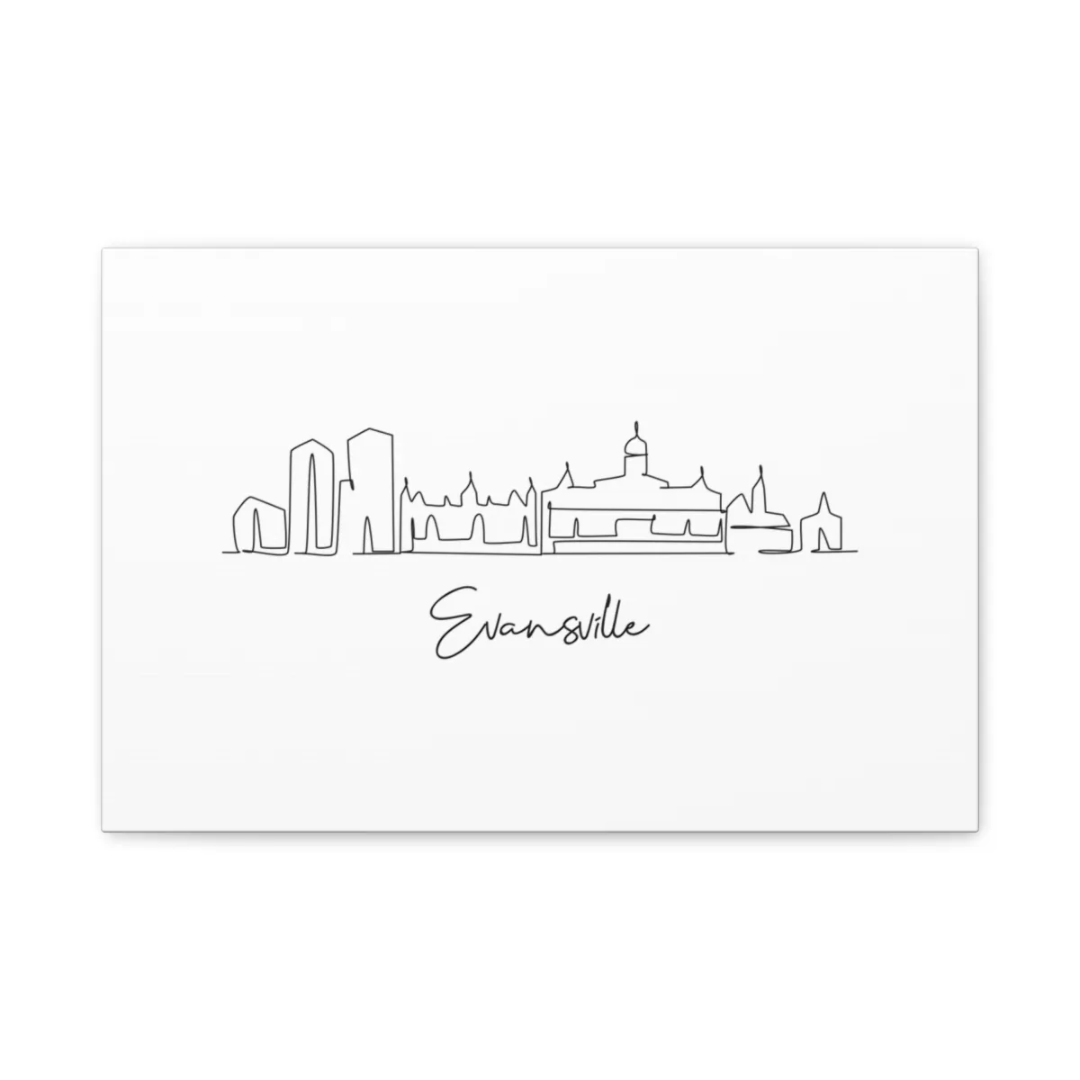 Evansville Skyline Canvas Print