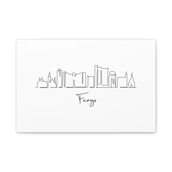 Fargo Skyline Canvas Print