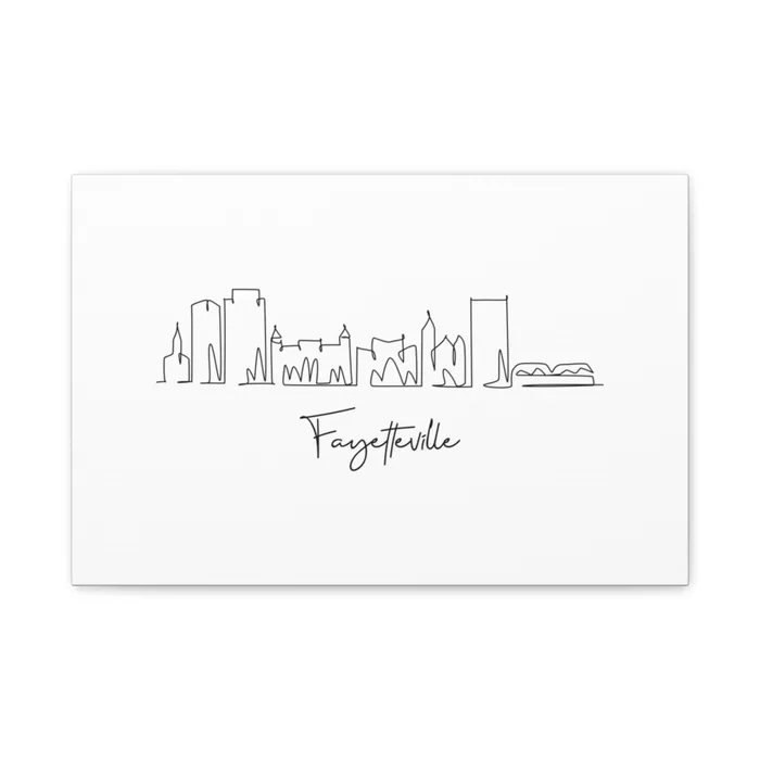 Fayetteville Skyline Canvas Print