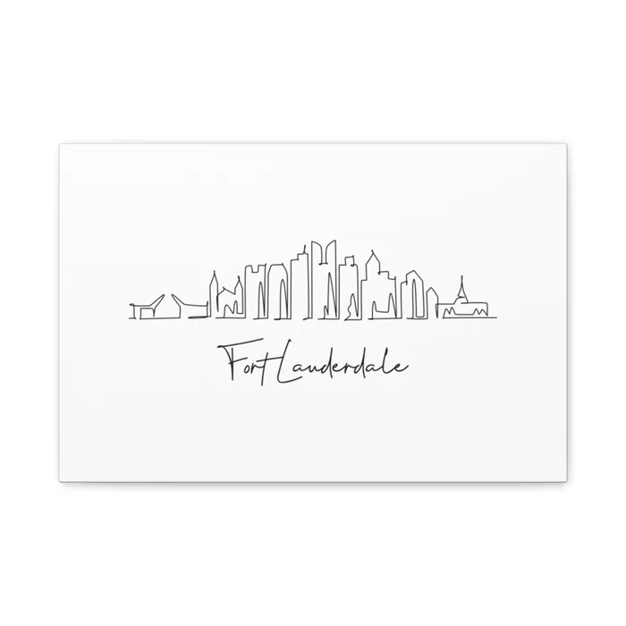 Fort Lauderdale Skyline Canvas Print