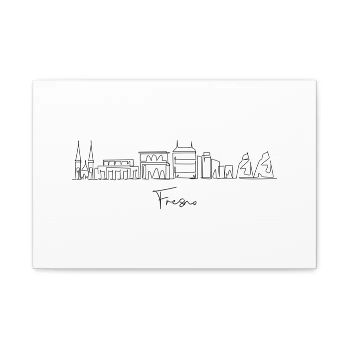 Fresno Skyline Canvas Print