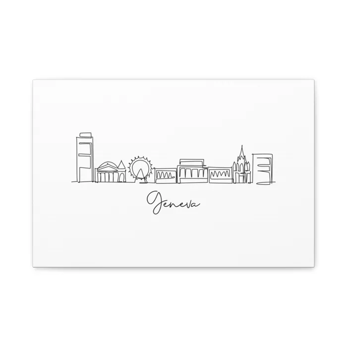 Geneva Skyline Canvas Print