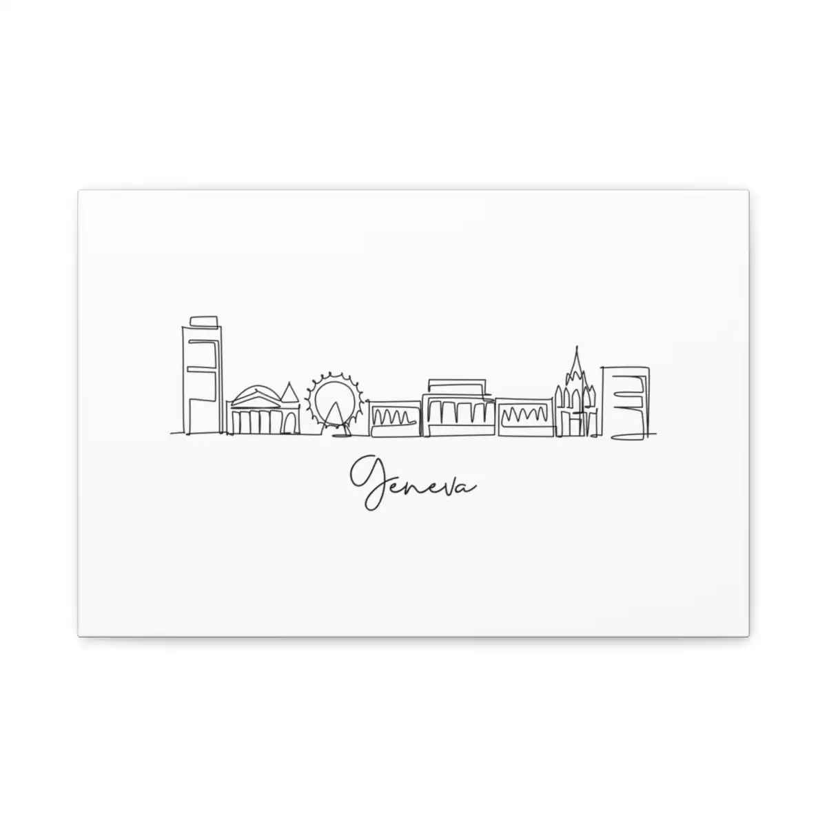 Geneva Skyline Canvas Print