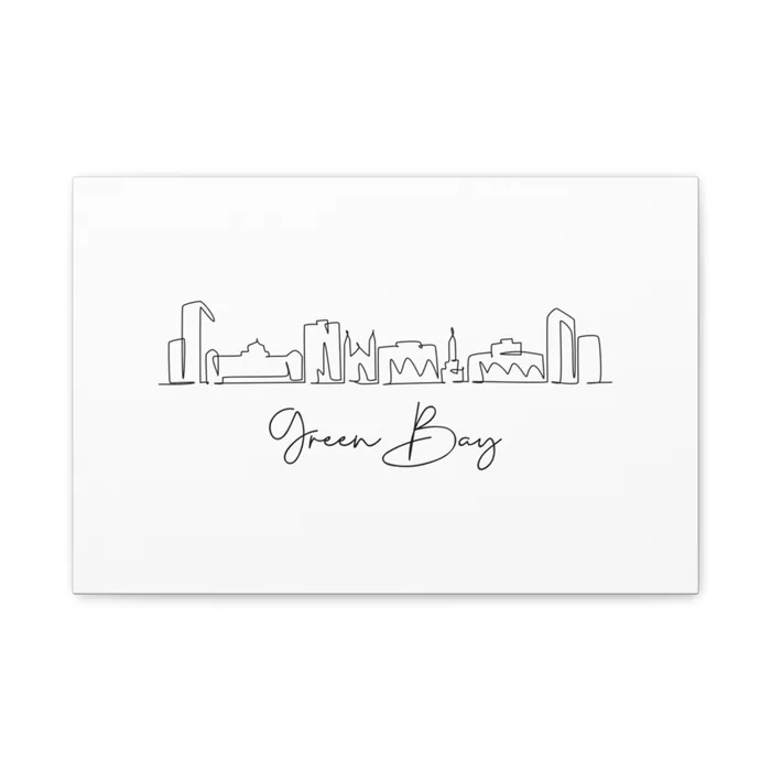Green Bay Skyline Canvas Print