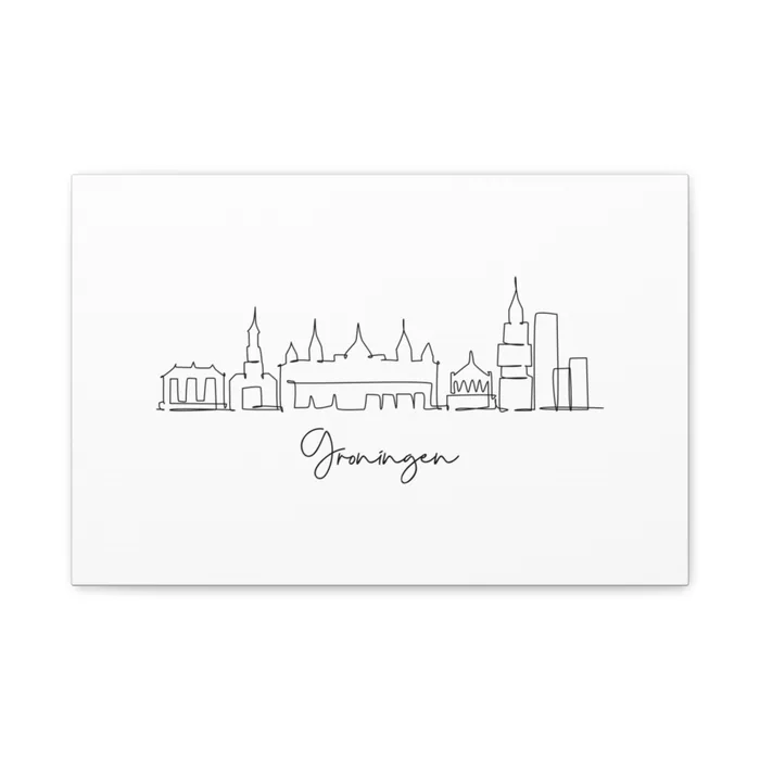 Groningen Skyline Canvas Print