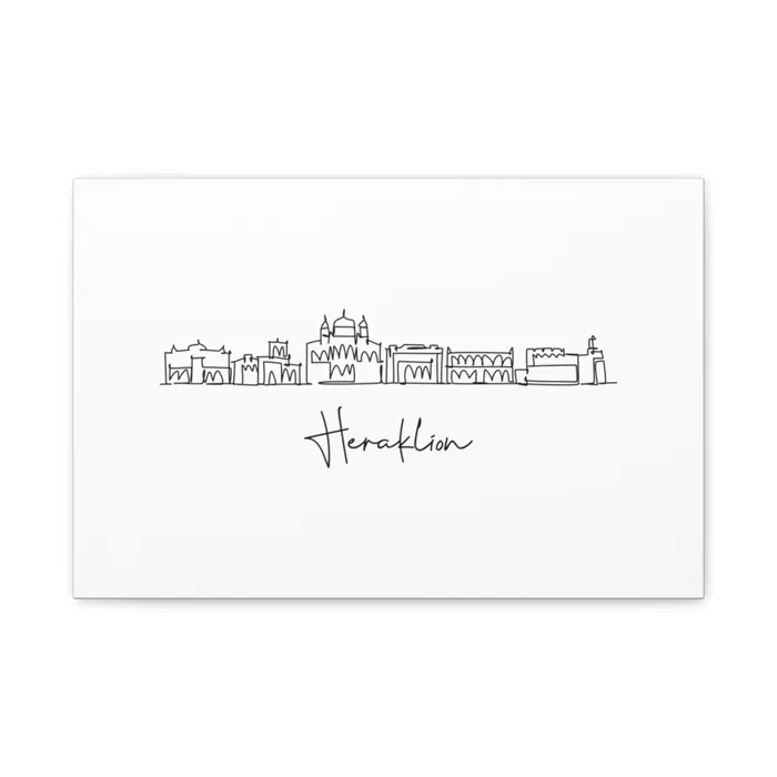 Heraklion Skyline Canvas Print