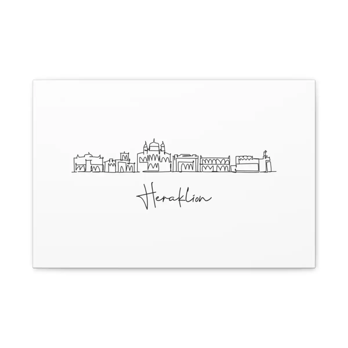 Heraklion Skyline Canvas Print