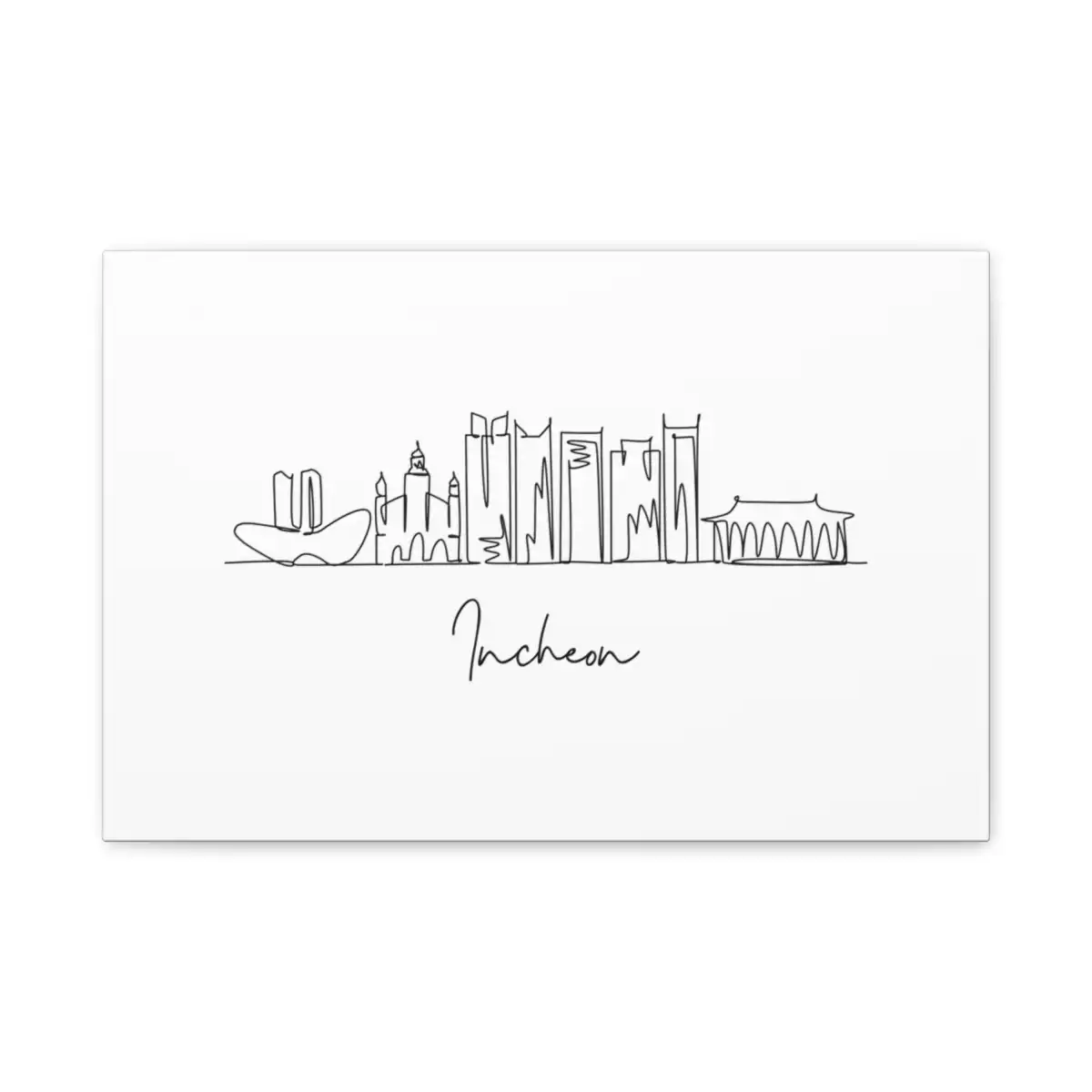 Incheon Skyline Canvas Print