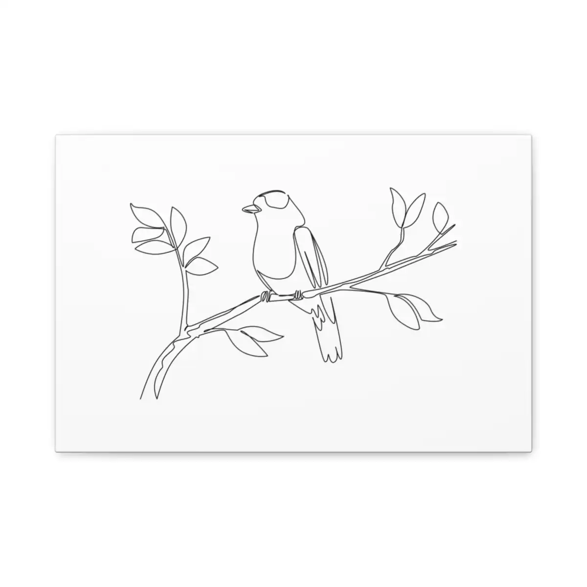 Indian Roller One Line Art Canvas Print