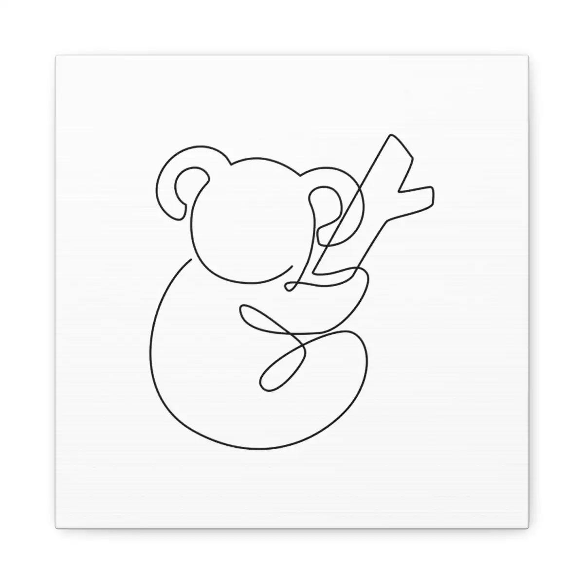 Koala One Line Art Canvas Print