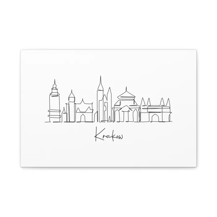 Krakow Skyline Canvas Print