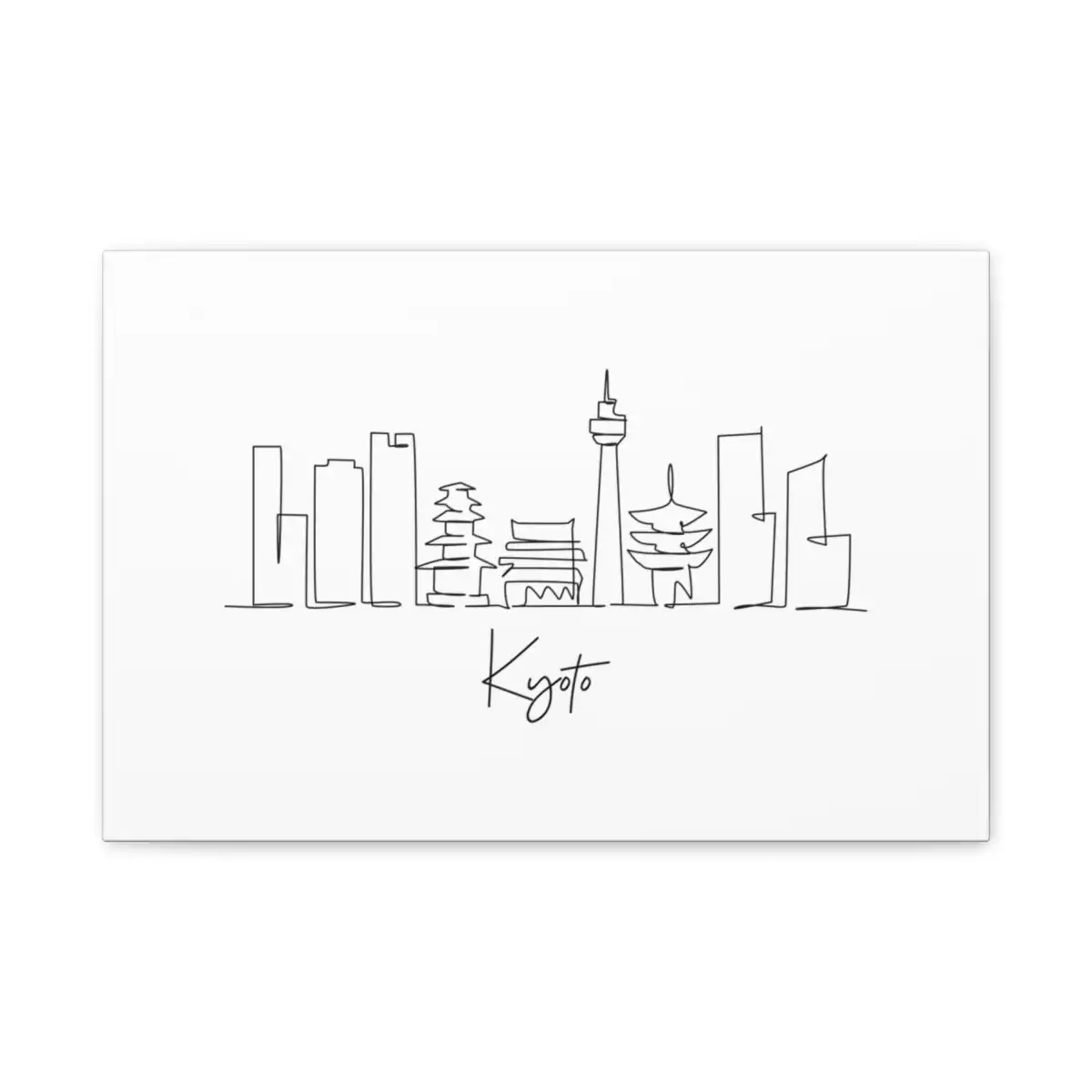 Kyoto Skyline Canvas Print