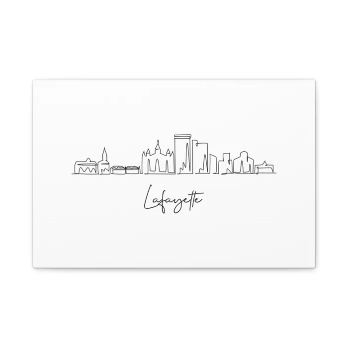 Lafayette Skyline Canvas Print