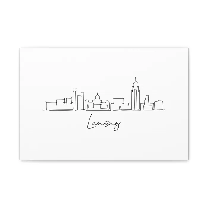 Lansing Skyline Canvas Print