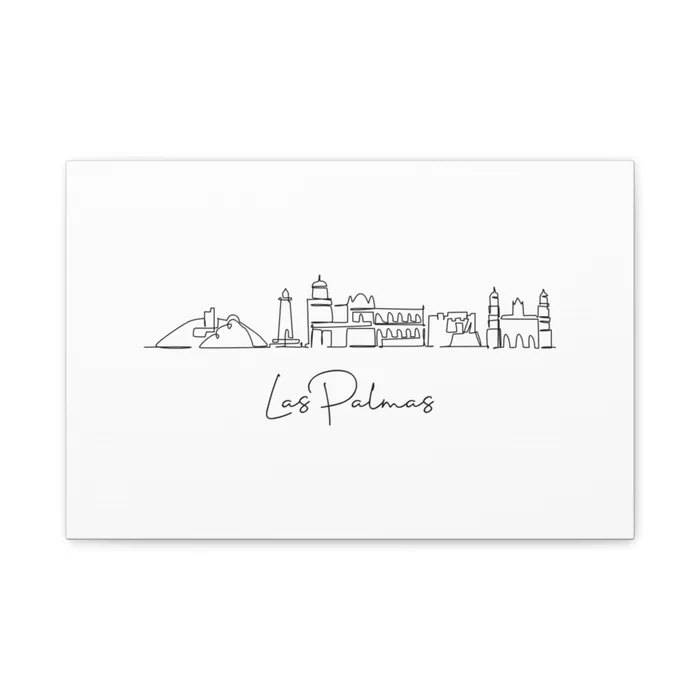 Las Palmas Skyline Canvas Print