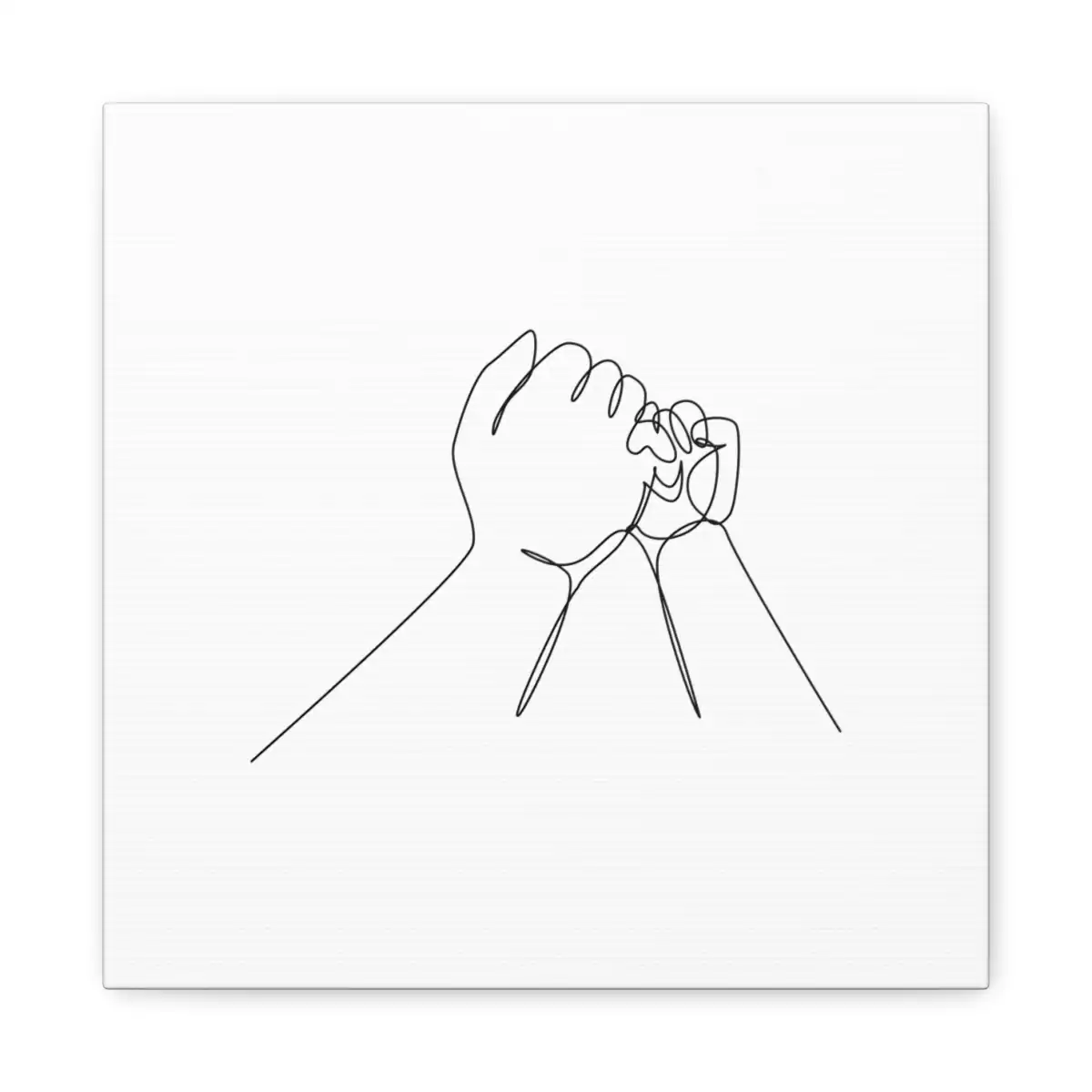 Little Hand One Line Art Canvas Print