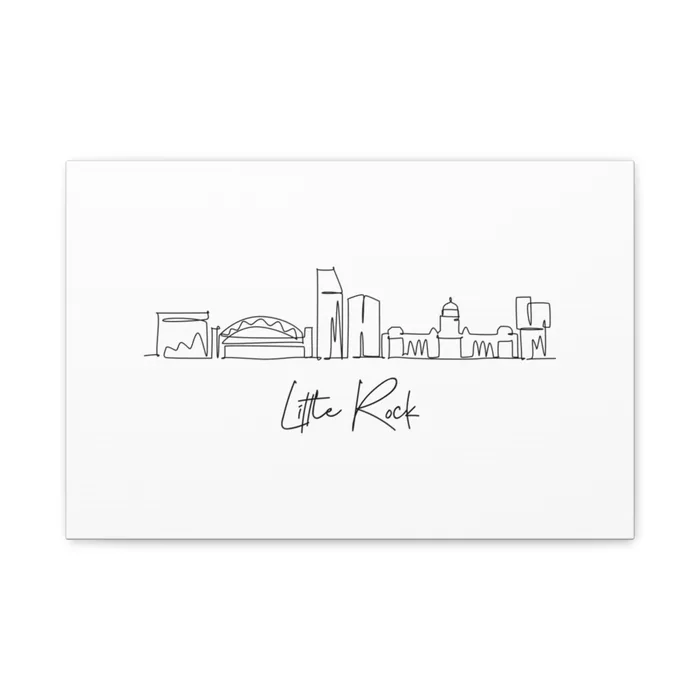 Little Rock Skyline Canvas Print