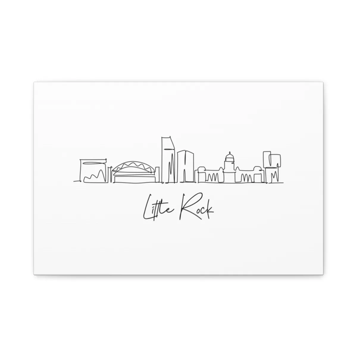 Little Rock Skyline Canvas Print