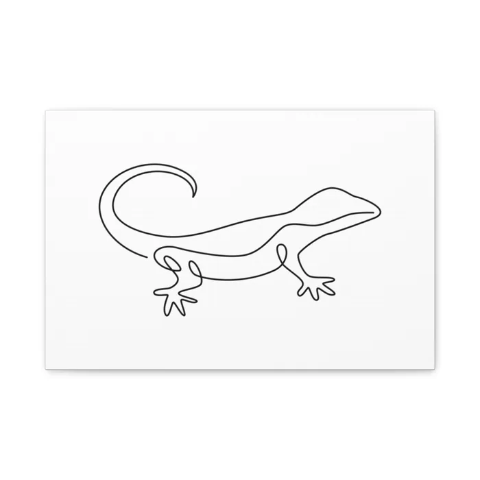 Lizard One Line Art Canvas Print