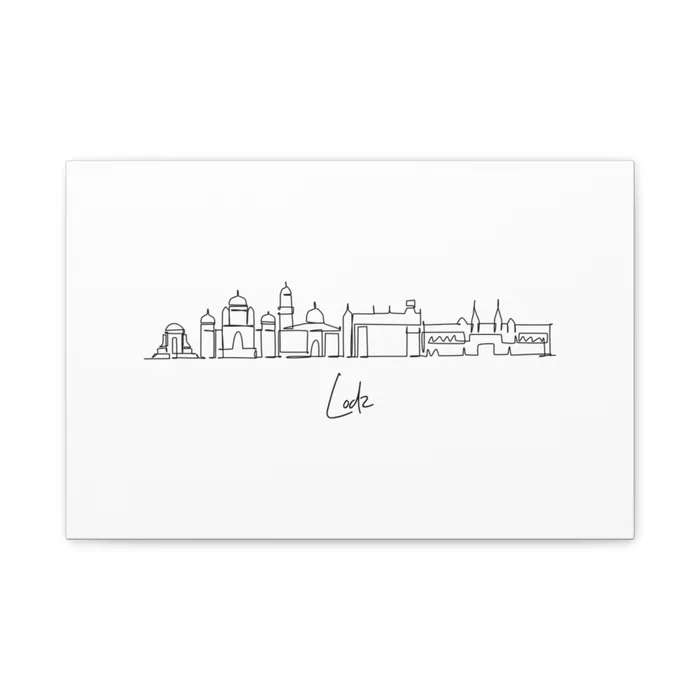 Lodz Skyline Canvas Print